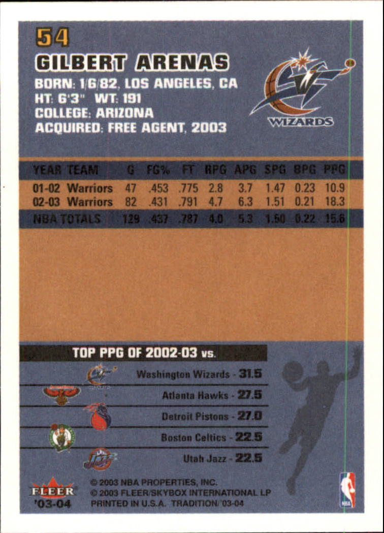 2003/2004 Fleer Tradition Basketball Part 1 Main Set Cards #1 to #150 - Picture 107 of 297