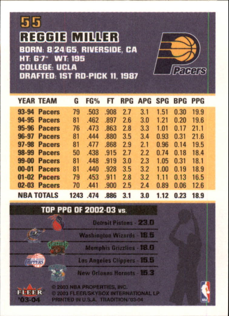2003/2004 Fleer Tradition Basketball Part 1 Main Set Cards #1 to #150 - Picture 109 of 297