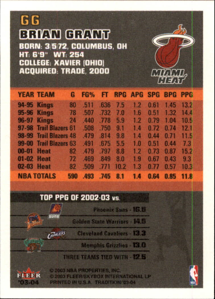 2003/2004 Fleer Tradition Basketball Part 1 Main Set Cards #1 to #150 - Picture 131 of 297