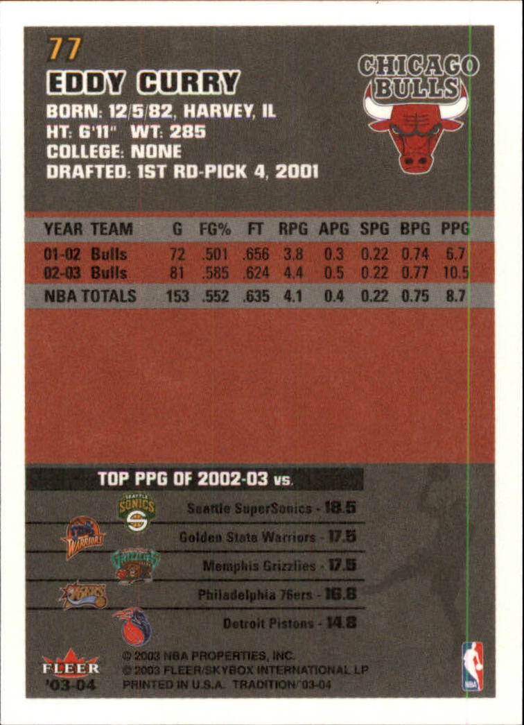 2003/2004 Fleer Tradition Basketball Part 1 Main Set Cards #1 to #150 - Picture 153 of 297