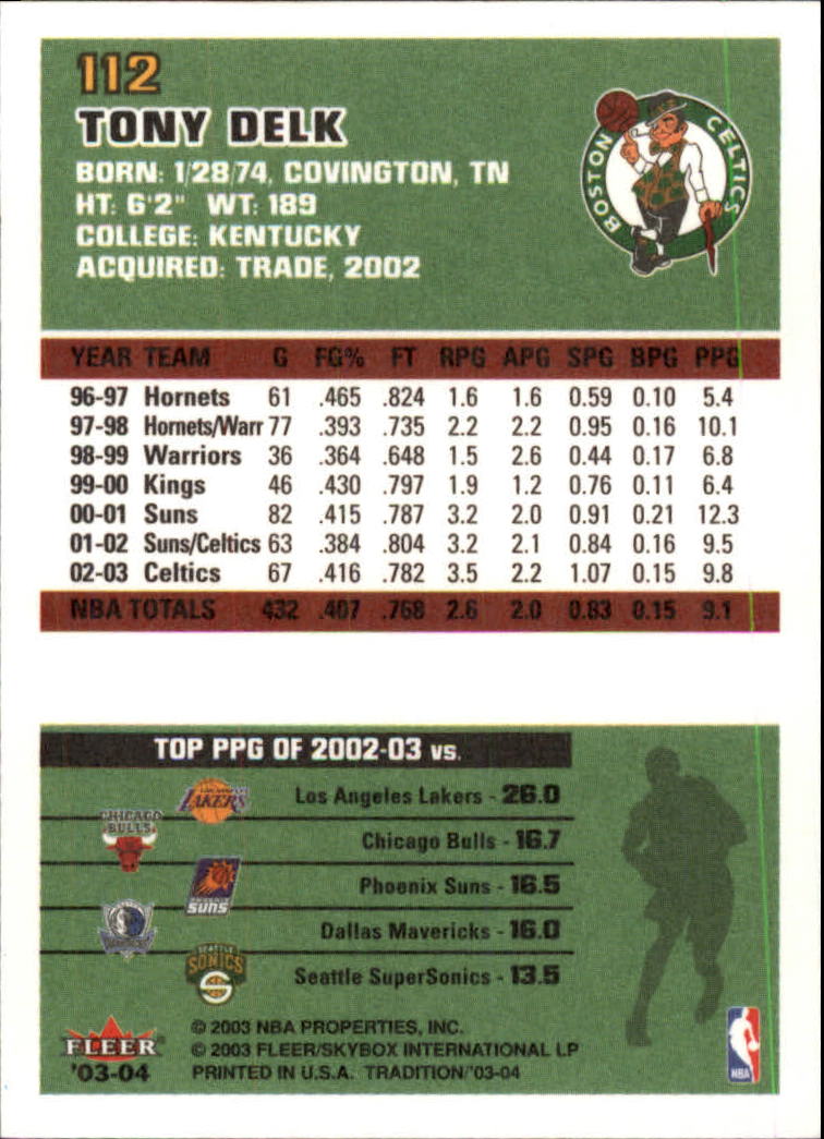 2003/2004 Fleer Tradition Basketball Part 1 Main Set Cards #1 to #150 - Picture 221 of 297