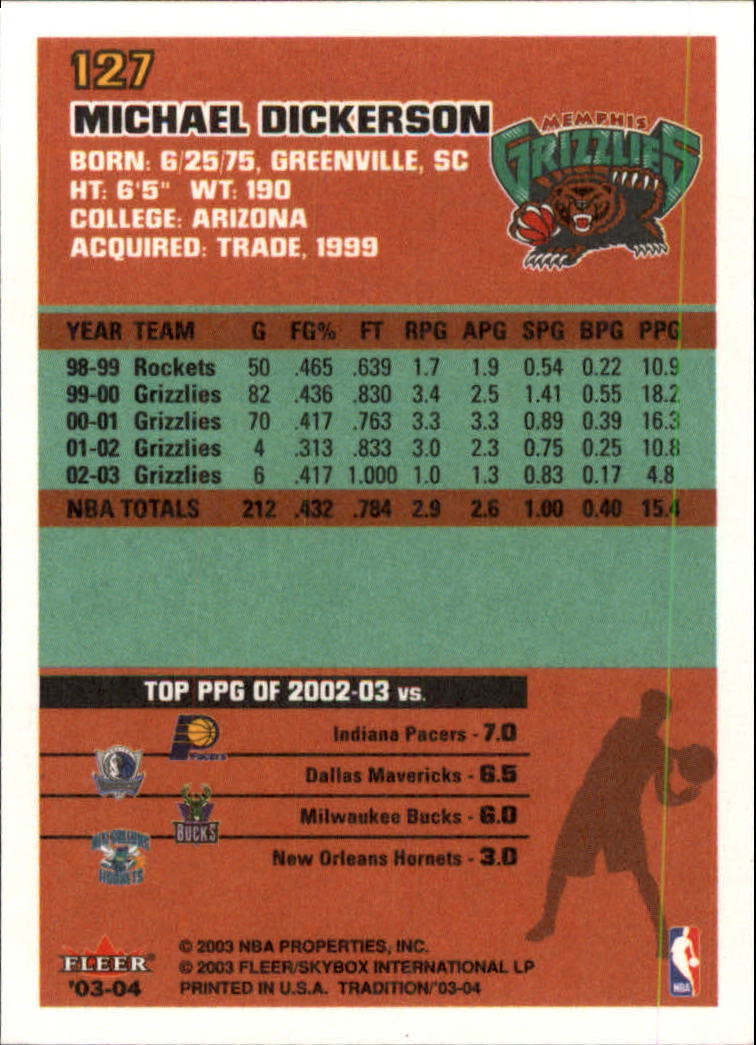 2003/2004 Fleer Tradition Basketball Part 1 Main Set Cards #1 to #150 - Picture 251 of 297