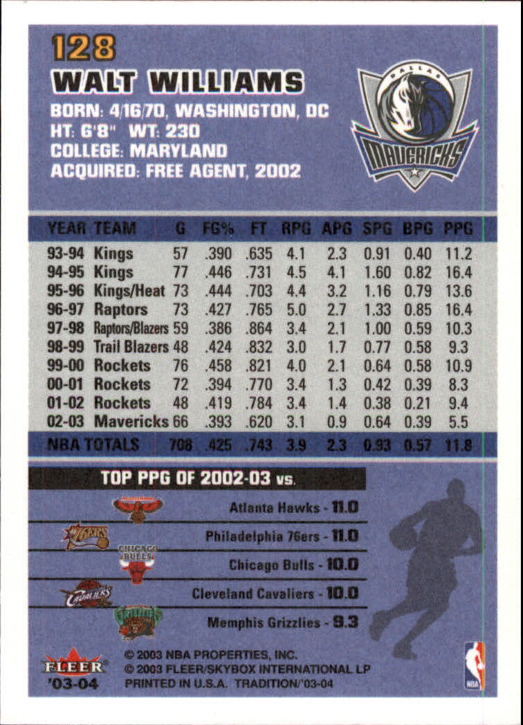 2003/2004 Fleer Tradition Basketball Part 1 Main Set Cards #1 to #150 - Picture 253 of 297