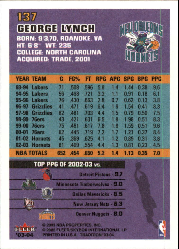 2003/2004 Fleer Tradition Basketball Part 1 Main Set Cards #1 to #150 - Picture 271 of 297