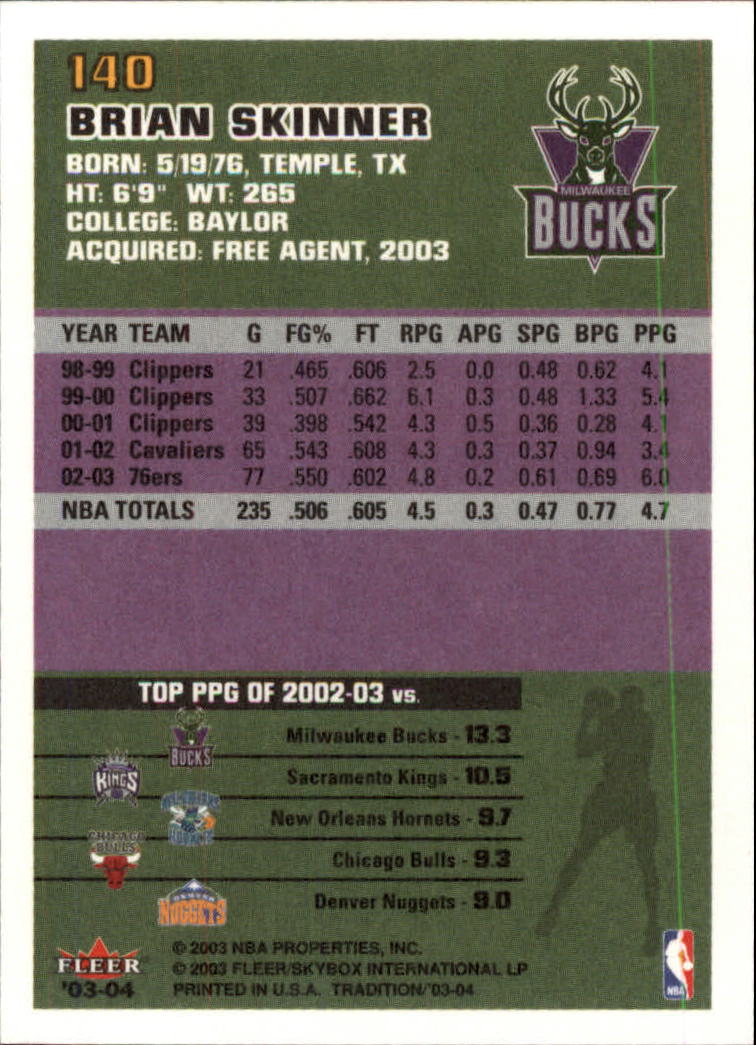 2003/2004 Fleer Tradition Basketball Part 1 Main Set Cards #1 to #150 - Picture 277 of 297
