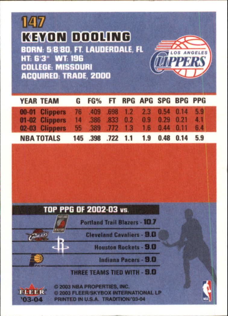 2003/2004 Fleer Tradition Basketball Part 1 Main Set Cards #1 to #150 - Picture 291 of 297
