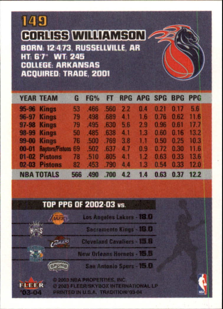 2003/2004 Fleer Tradition Basketball Part 1 Main Set Cards #1 to #150 - Picture 295 of 297