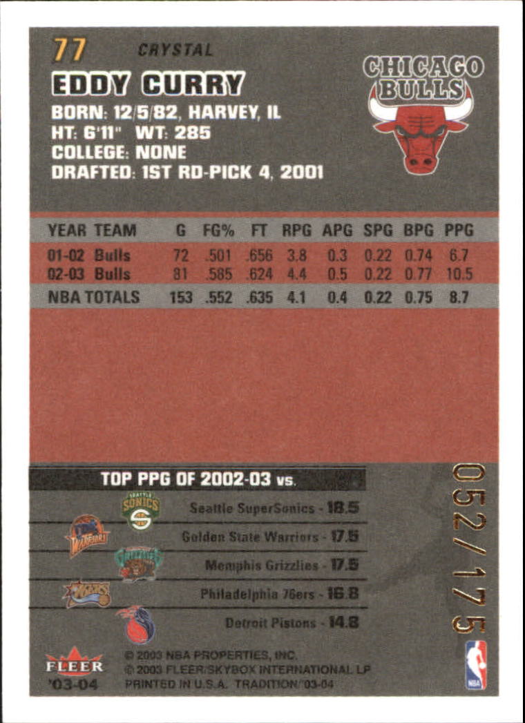 2003/2004 Fleer Tradition Basketball Part 3 Parallel and Insert Cards - Picture 37 of 220