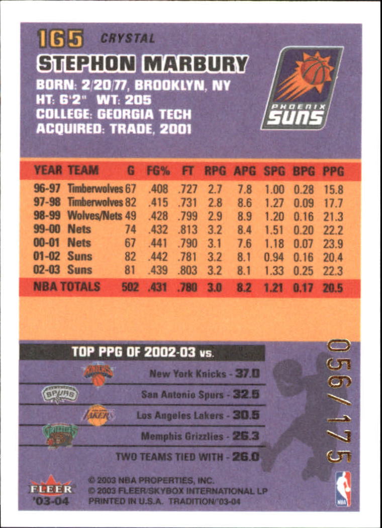 2003/2004 Fleer Tradition Basketball Part 3 Parallel and Insert Cards - Picture 73 of 220