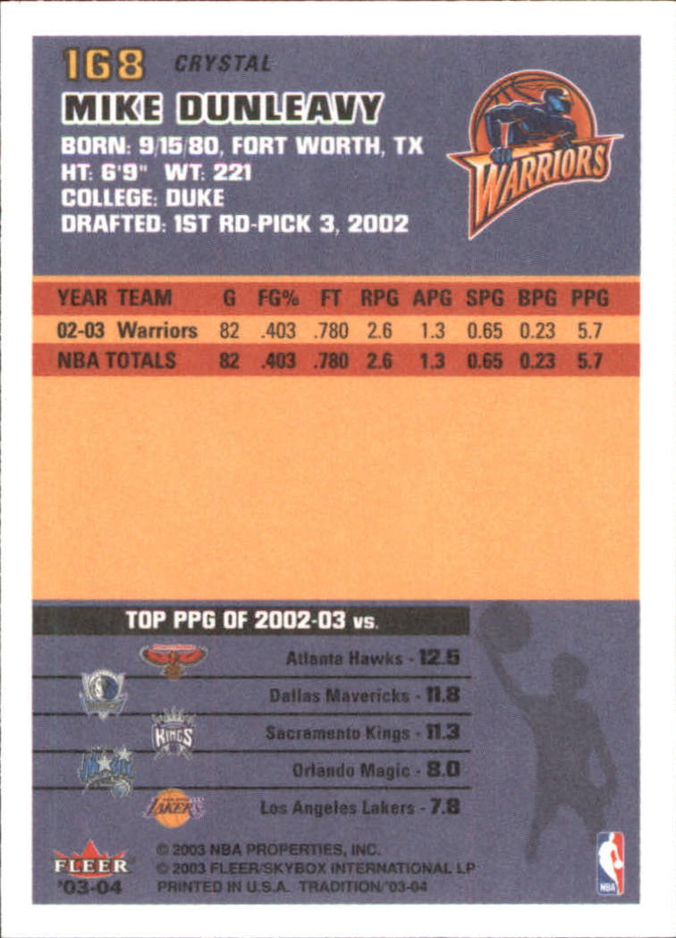 2003/2004 Fleer Tradition Basketball Part 3 Parallel and Insert Cards - Picture 75 of 220