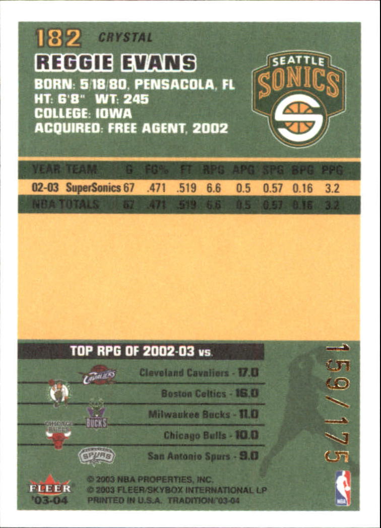 2003/2004 Fleer Tradition Basketball Part 3 Parallel and Insert Cards - Picture 83 of 220