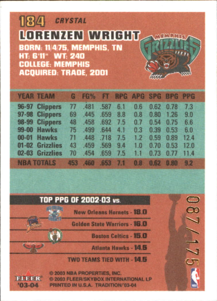 2003/2004 Fleer Tradition Basketball Part 3 Parallel and Insert Cards - Picture 85 of 220