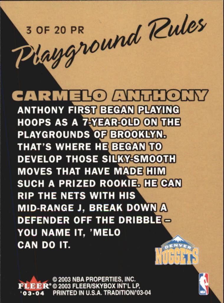 2003/2004 Fleer Tradition Basketball Part 3 Parallel and Insert Cards - Picture 165 of 220