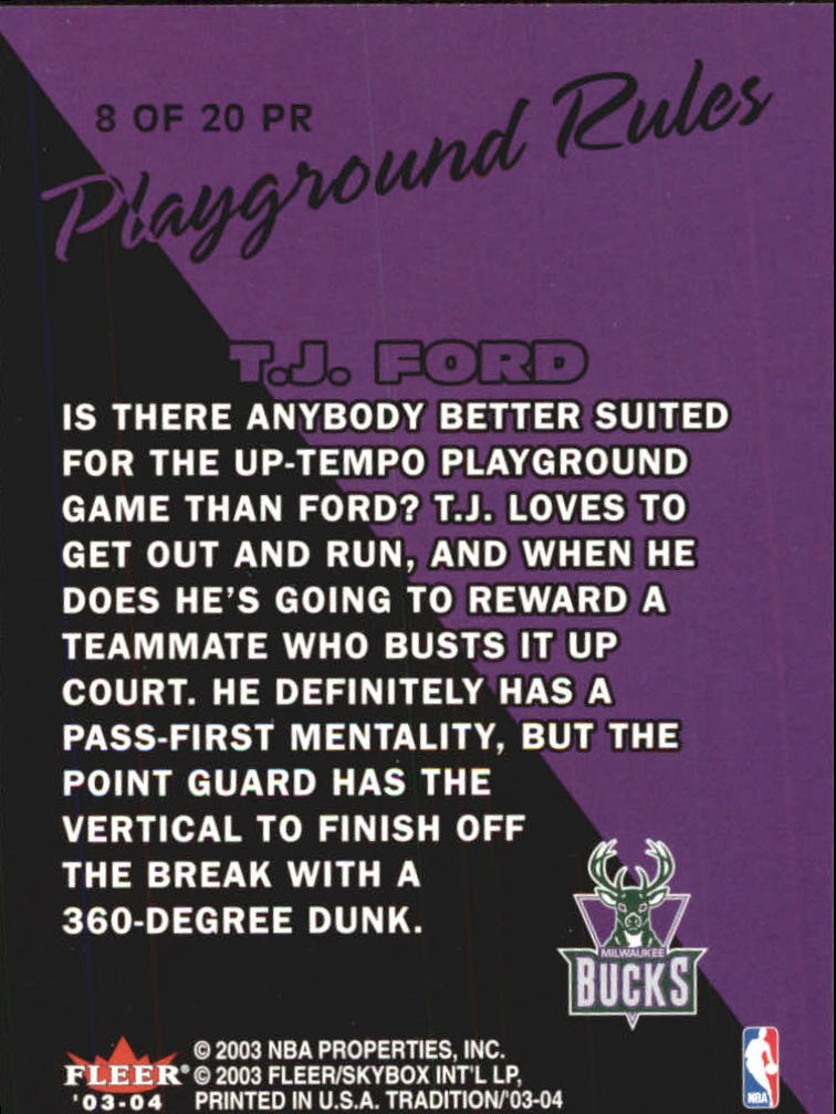 2003/2004 Fleer Tradition Basketball Part 3 Parallel and Insert Cards - Picture 175 of 220