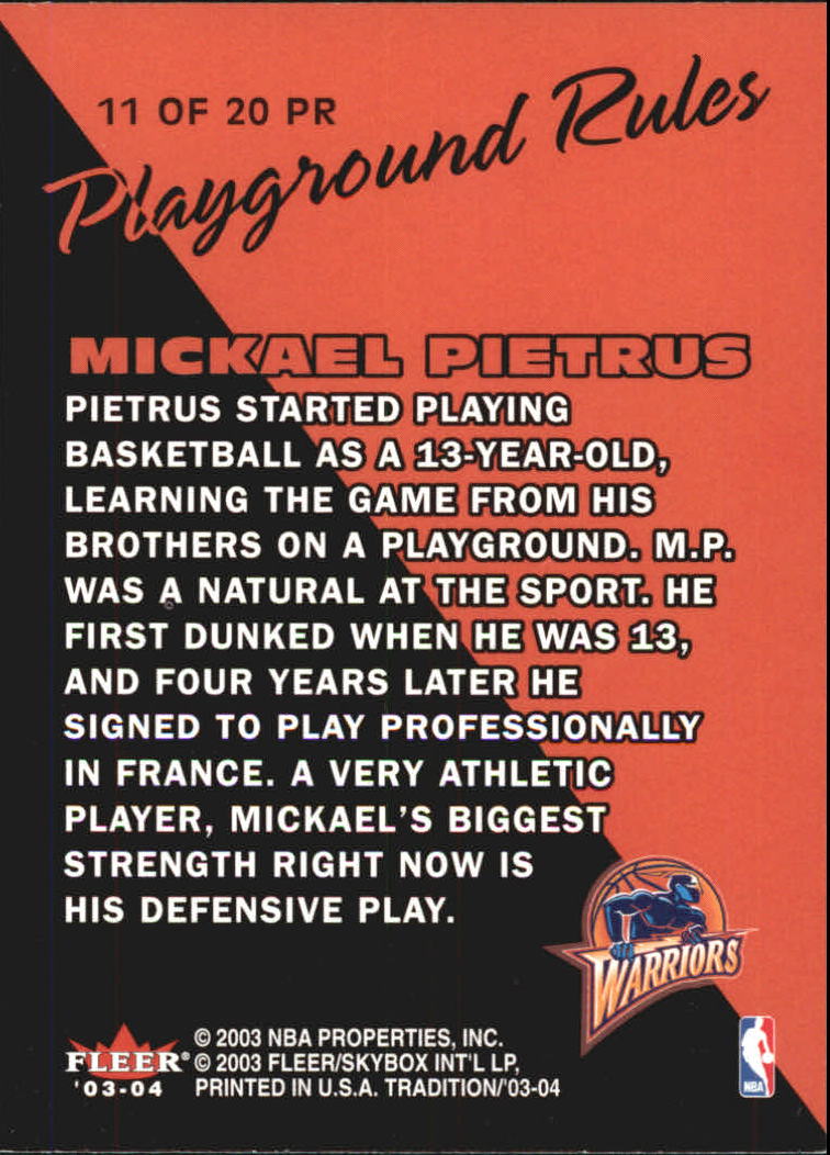 2003/2004 Fleer Tradition Basketball Part 3 Parallel and Insert Cards - Picture 181 of 220