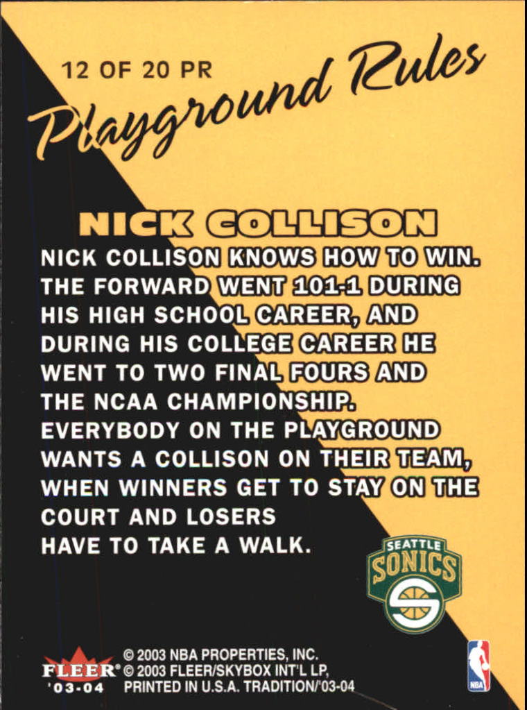 2003/2004 Fleer Tradition Basketball Part 3 Parallel and Insert Cards - Picture 183 of 220