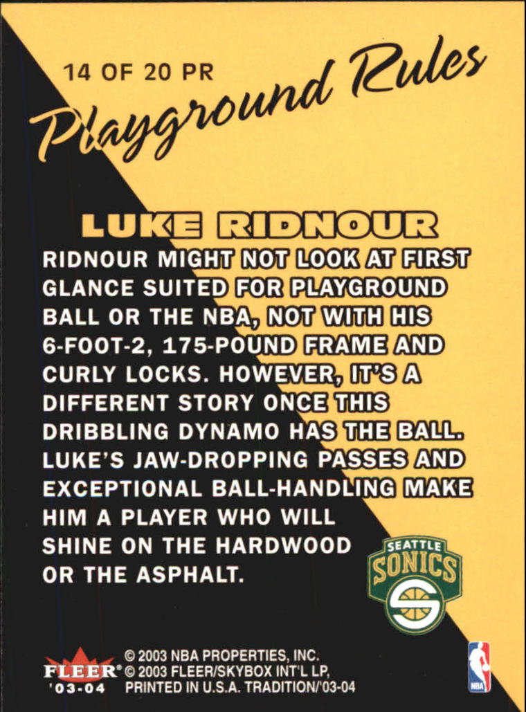2003/2004 Fleer Tradition Basketball Part 3 Parallel and Insert Cards - Picture 187 of 220