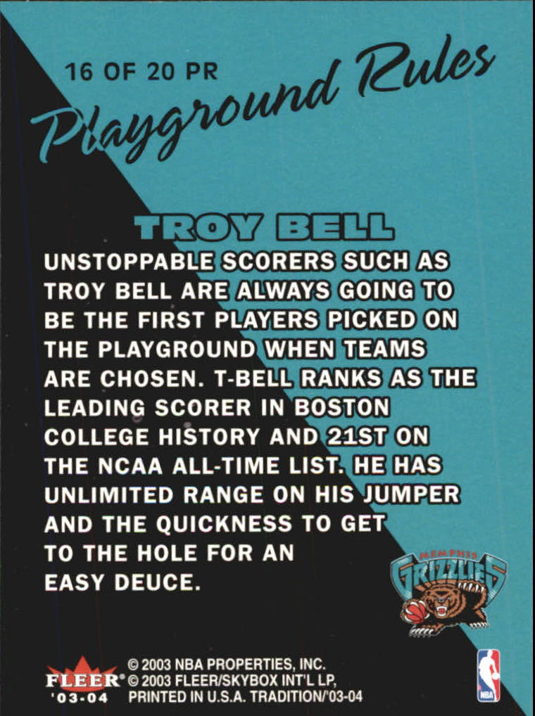 2003/2004 Fleer Tradition Basketball Part 3 Parallel and Insert Cards - Picture 191 of 220