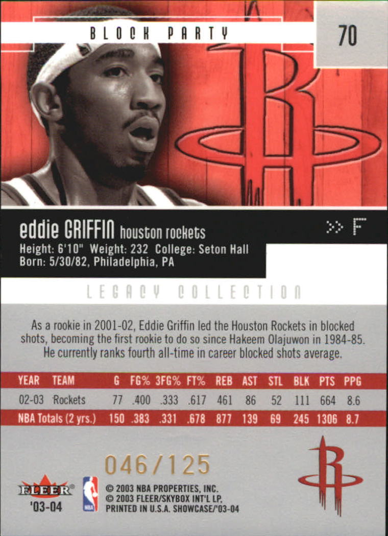 2003/2004 Showcase (Fleer) Basketball Part 2 Insert and Parallel Cards - Picture 21 of 44