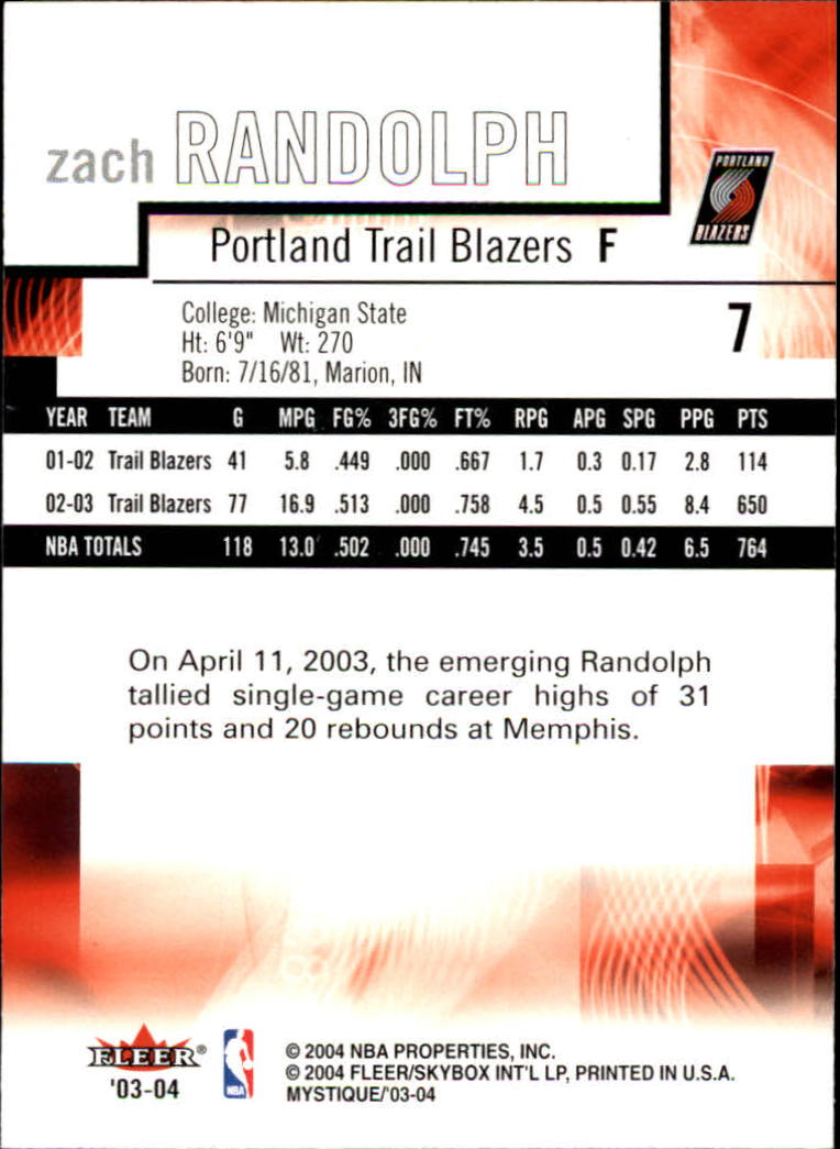 2003/2004 Mystique (Fleer) Basketball - Picture 15 of 231