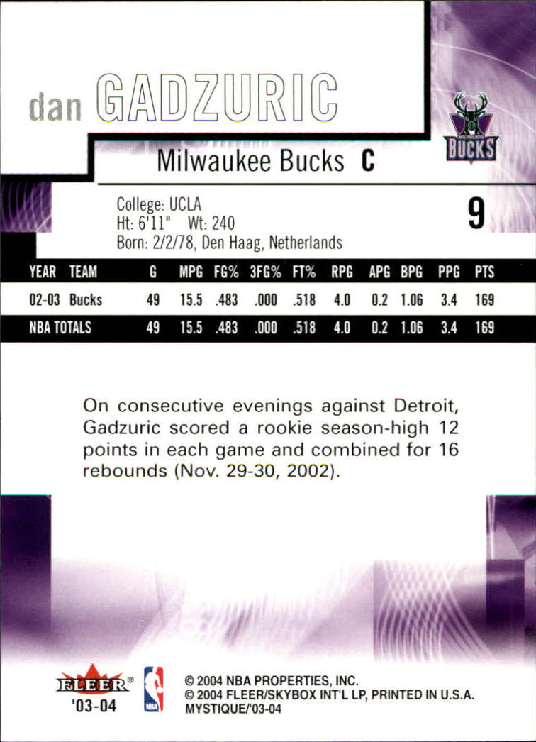 2003/2004 Mystique (Fleer) Basketball - Picture 19 of 231