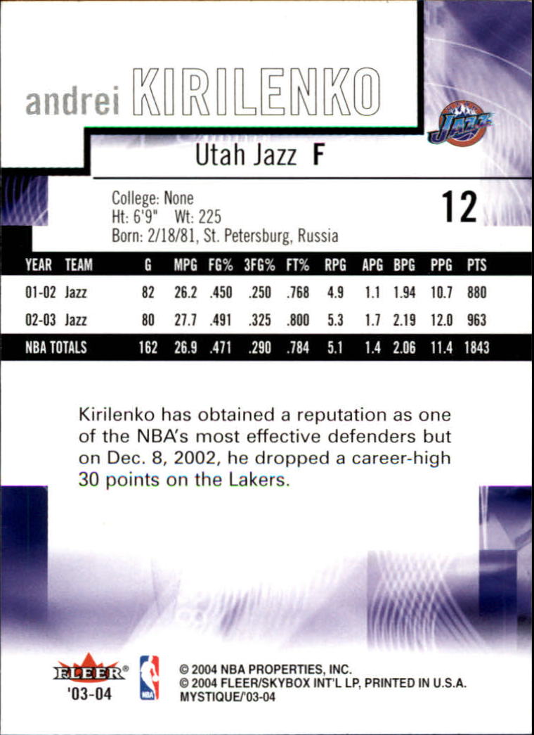 2003/2004 Mystique (Fleer) Basketball - Picture 25 of 231