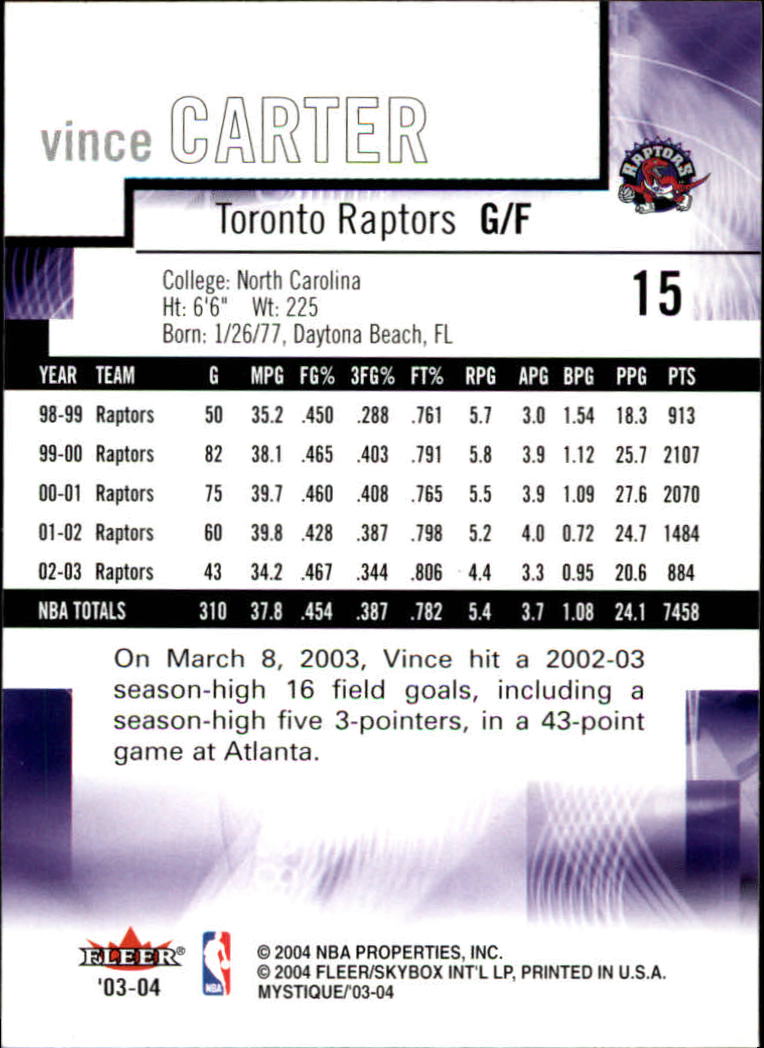 2003/2004 Mystique (Fleer) Basketball - Picture 31 of 231