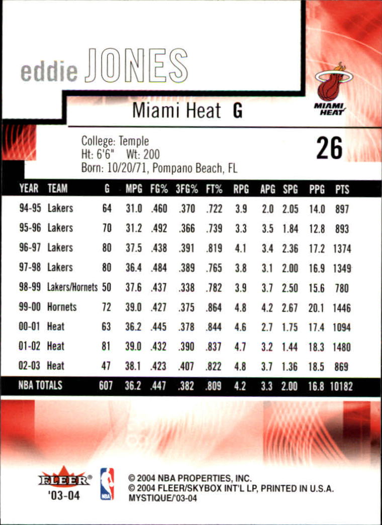 2003/2004 Mystique (Fleer) Basketball - Picture 53 of 231