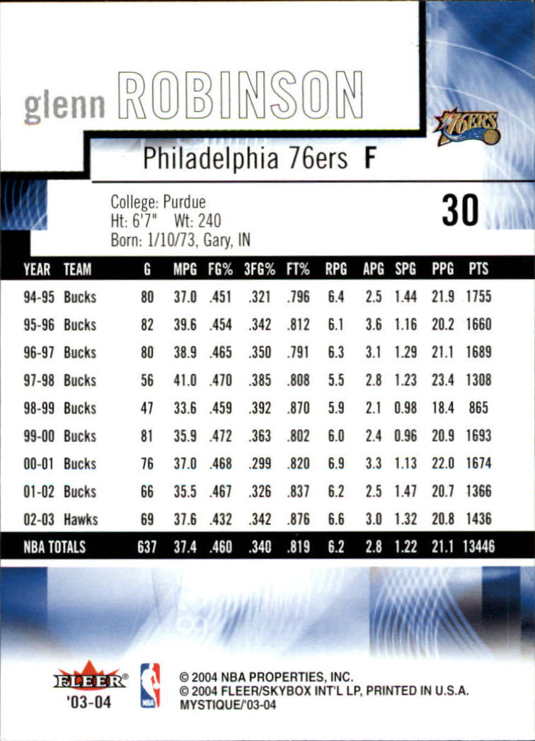 2003/2004 Mystique (Fleer) Basketball - Picture 61 of 231