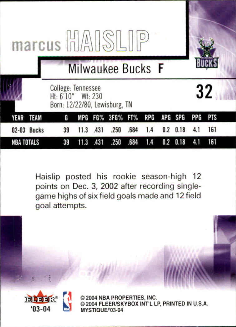 2003/2004 Mystique (Fleer) Basketball - Picture 65 of 231