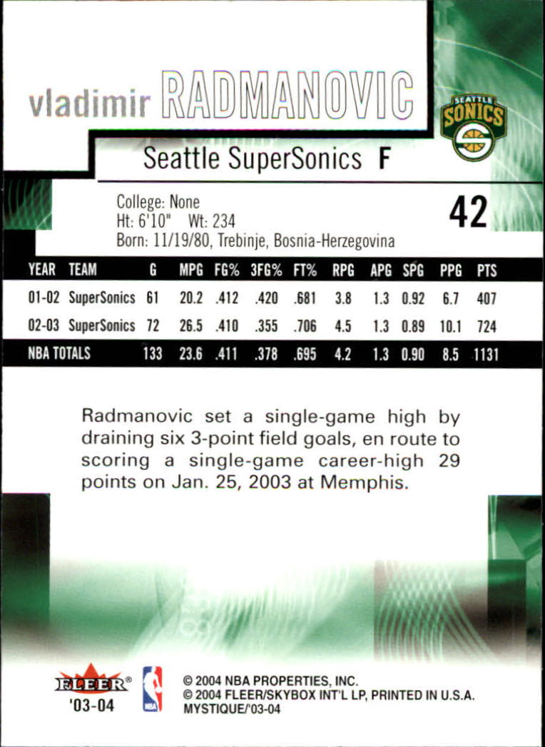 2003/2004 Mystique (Fleer) Basketball - Picture 85 of 231