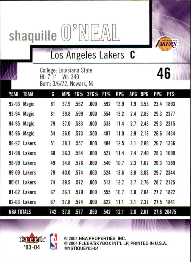 2003/2004 Mystique (Fleer) Basketball - Picture 93 of 231