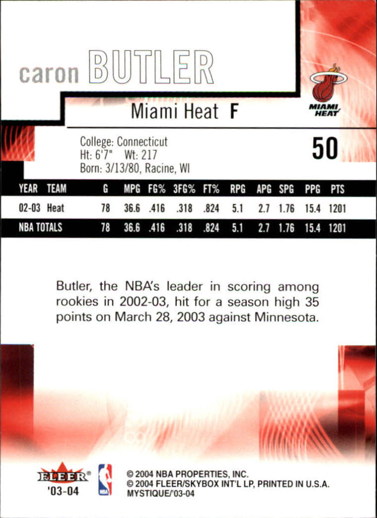 2003/2004 Mystique (Fleer) Basketball - Picture 101 of 231