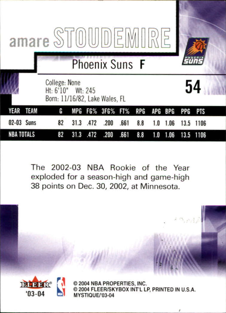 2003/2004 Mystique (Fleer) Basketball - Picture 109 of 231