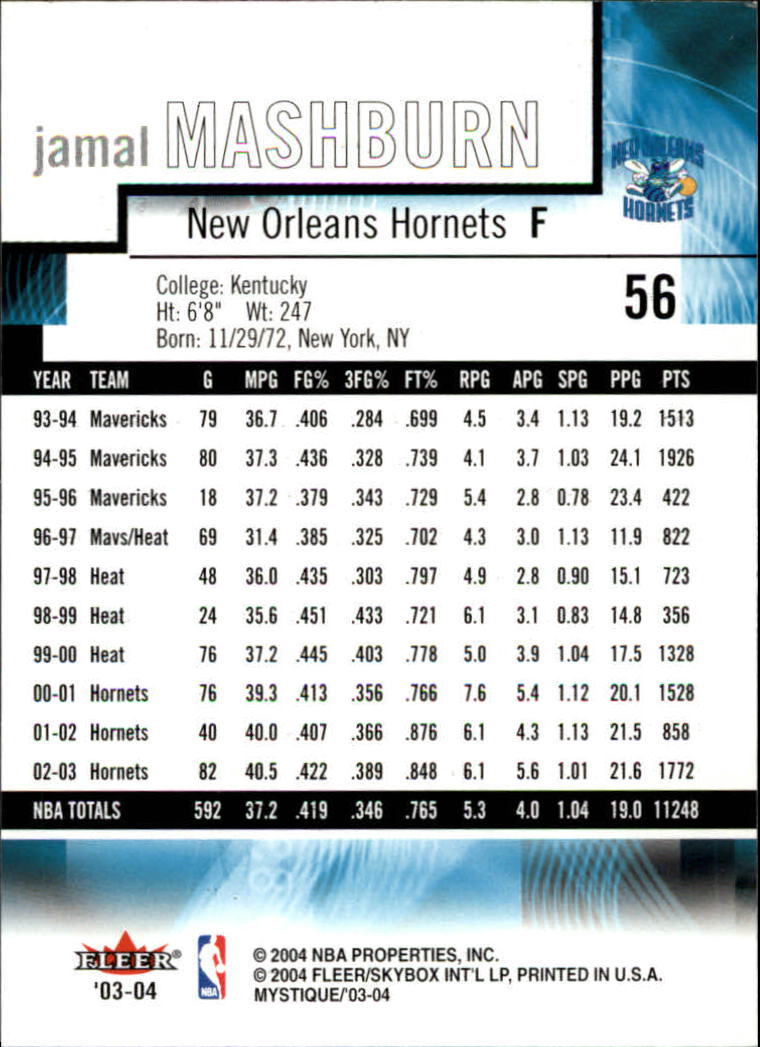 2003/2004 Mystique (Fleer) Basketball - Picture 113 of 231