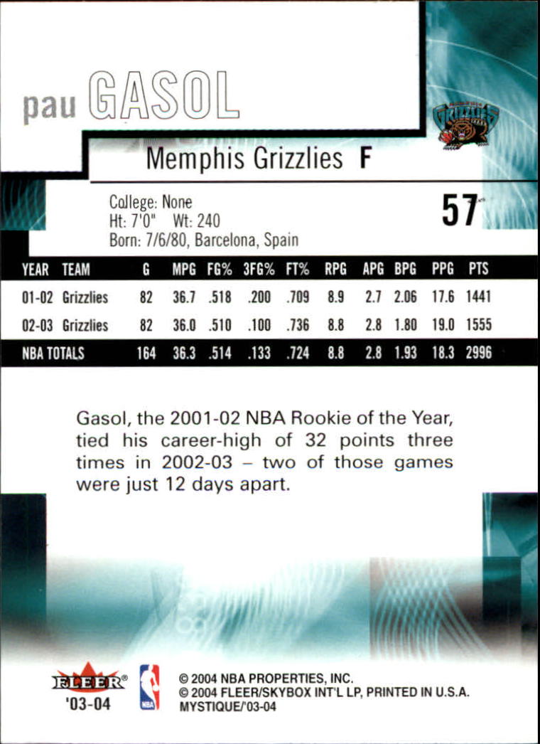 2003/2004 Mystique (Fleer) Basketball - Picture 115 of 231