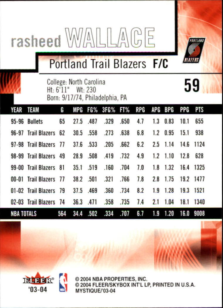 2003/2004 Mystique (Fleer) Basketball - Picture 119 of 231
