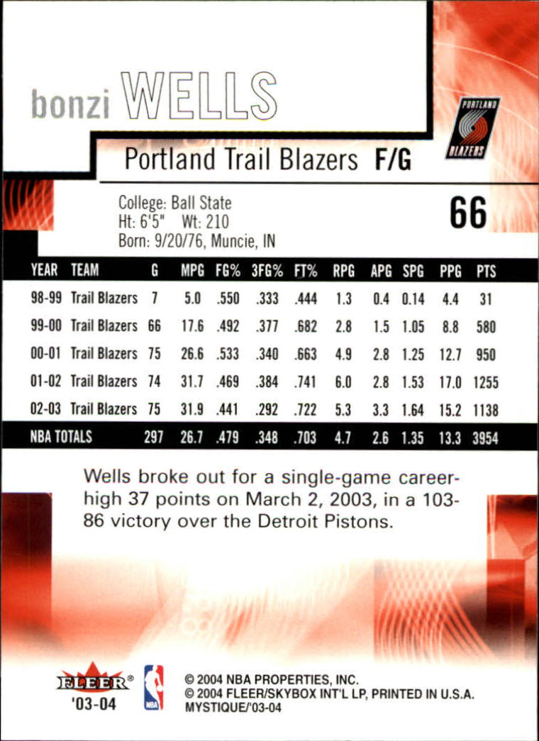 2003/2004 Mystique (Fleer) Basketball - Picture 133 of 231