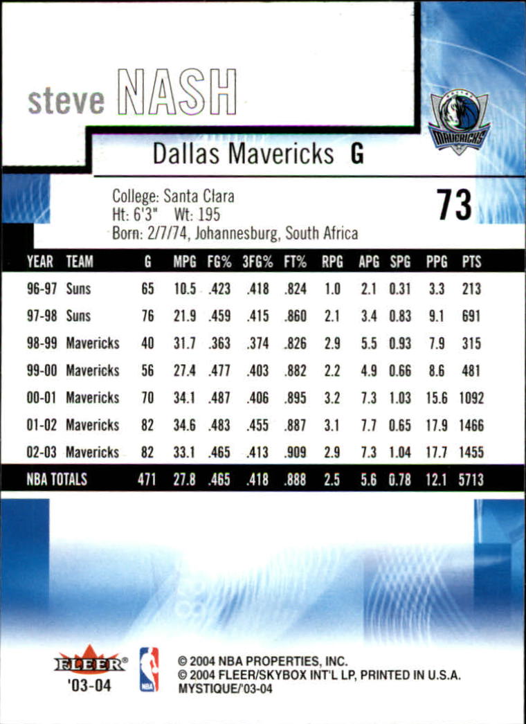 2003/2004 Mystique (Fleer) Basketball - Picture 147 of 231