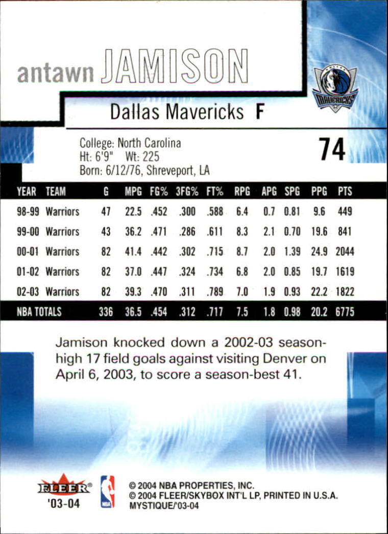 2003/2004 Mystique (Fleer) Basketball - Picture 149 of 231