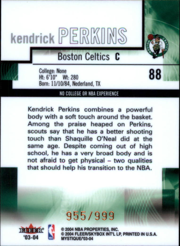 2003/2004 Mystique (Fleer) Basketball - Picture 171 of 231
