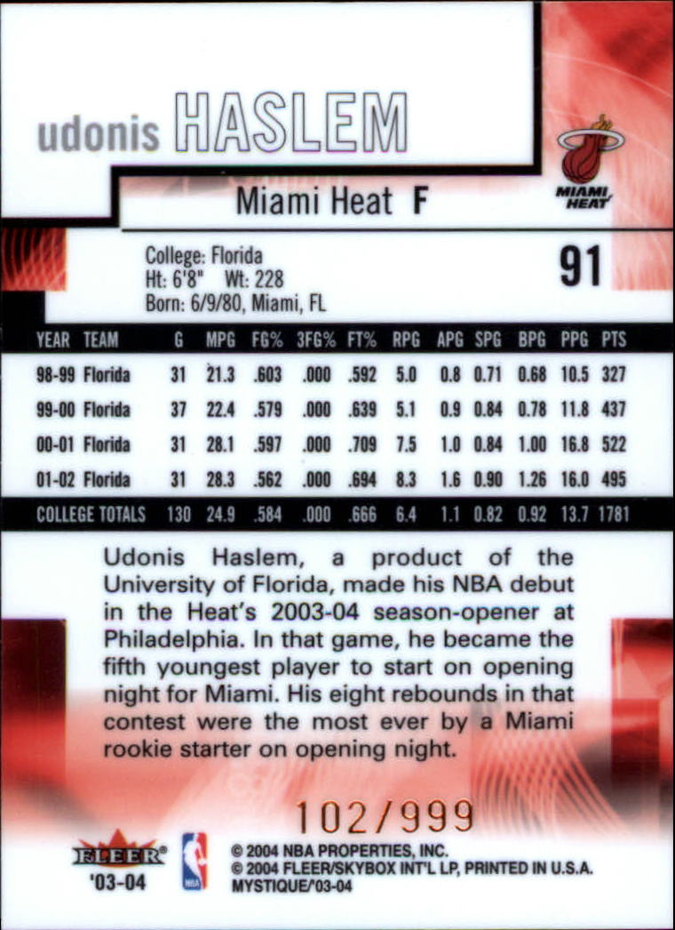2003/2004 Mystique (Fleer) Basketball - Picture 175 of 231