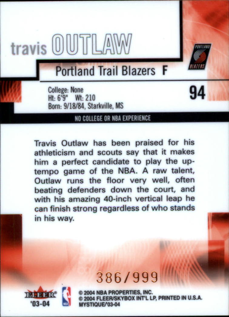 2003/2004 Mystique (Fleer) Basketball - Picture 177 of 231