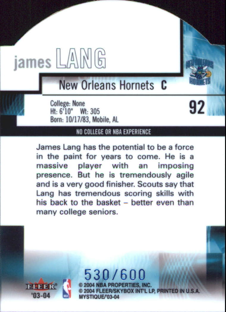 2003/2004 Mystique (Fleer) Basketball - Picture 207 of 231