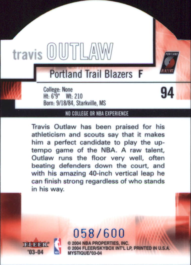 2003/2004 Mystique (Fleer) Basketball - Picture 211 of 231