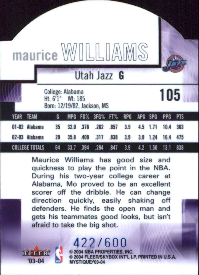 2003/2004 Mystique (Fleer) Basketball - Picture 219 of 231