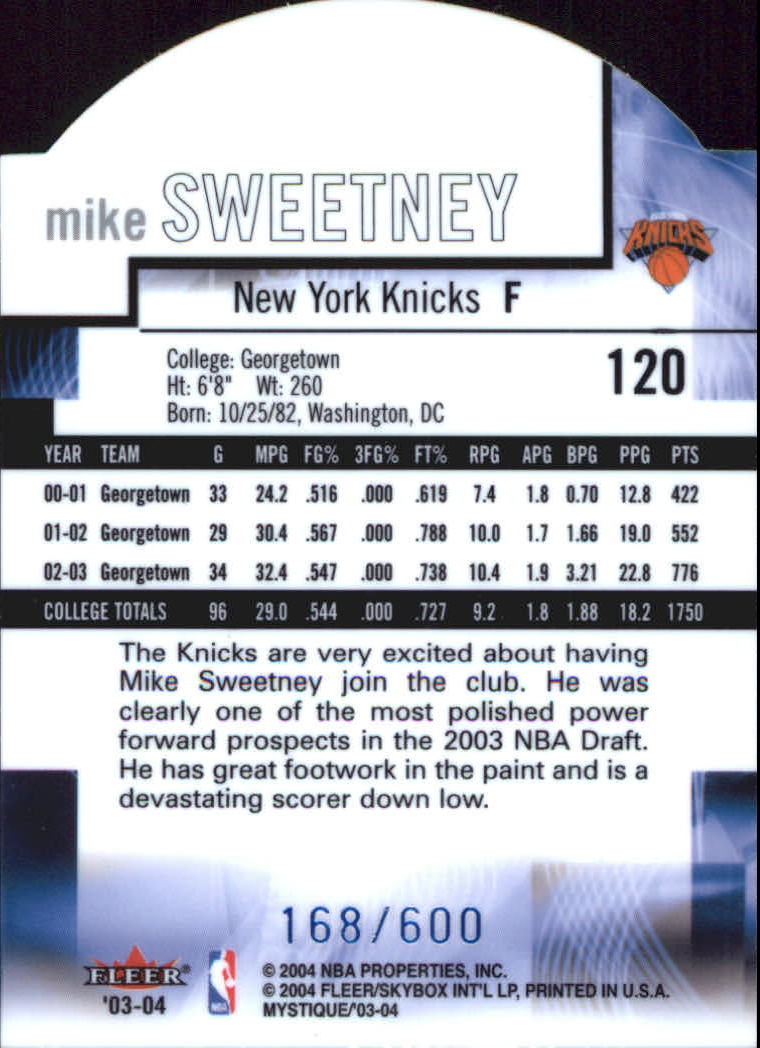 2003/2004 Mystique (Fleer) Basketball - Picture 223 of 231
