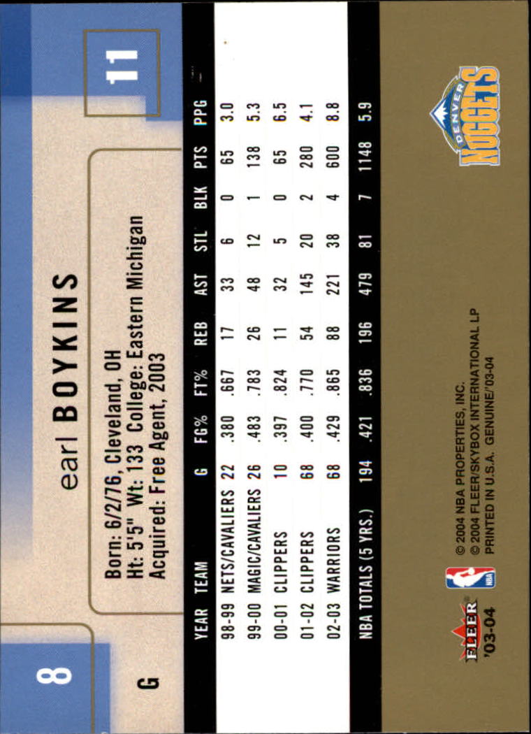 2003/2004 Genuine Insider (Fleer) Basketball - Picture 17 of 216