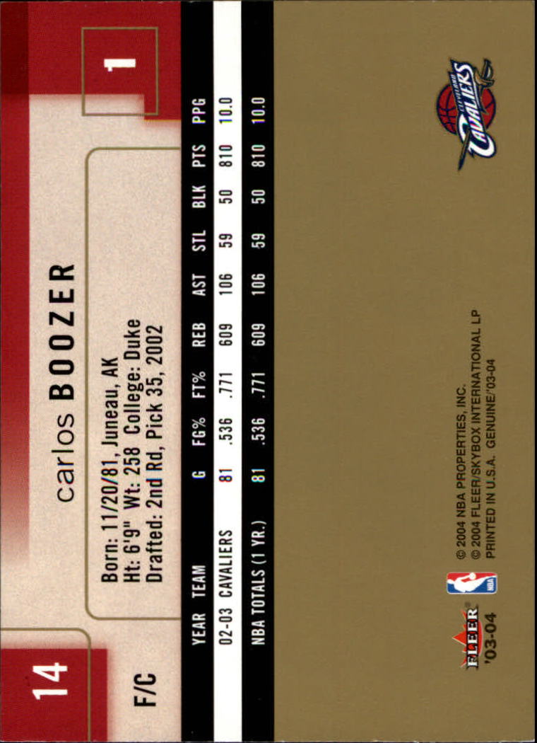 2003/2004 Genuine Insider (Fleer) Basketball - Picture 29 of 216