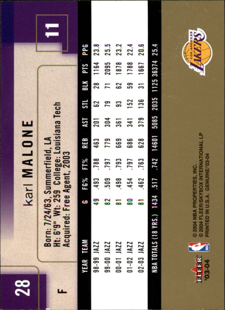2003/2004 Genuine Insider (Fleer) Basketball - Picture 57 of 216